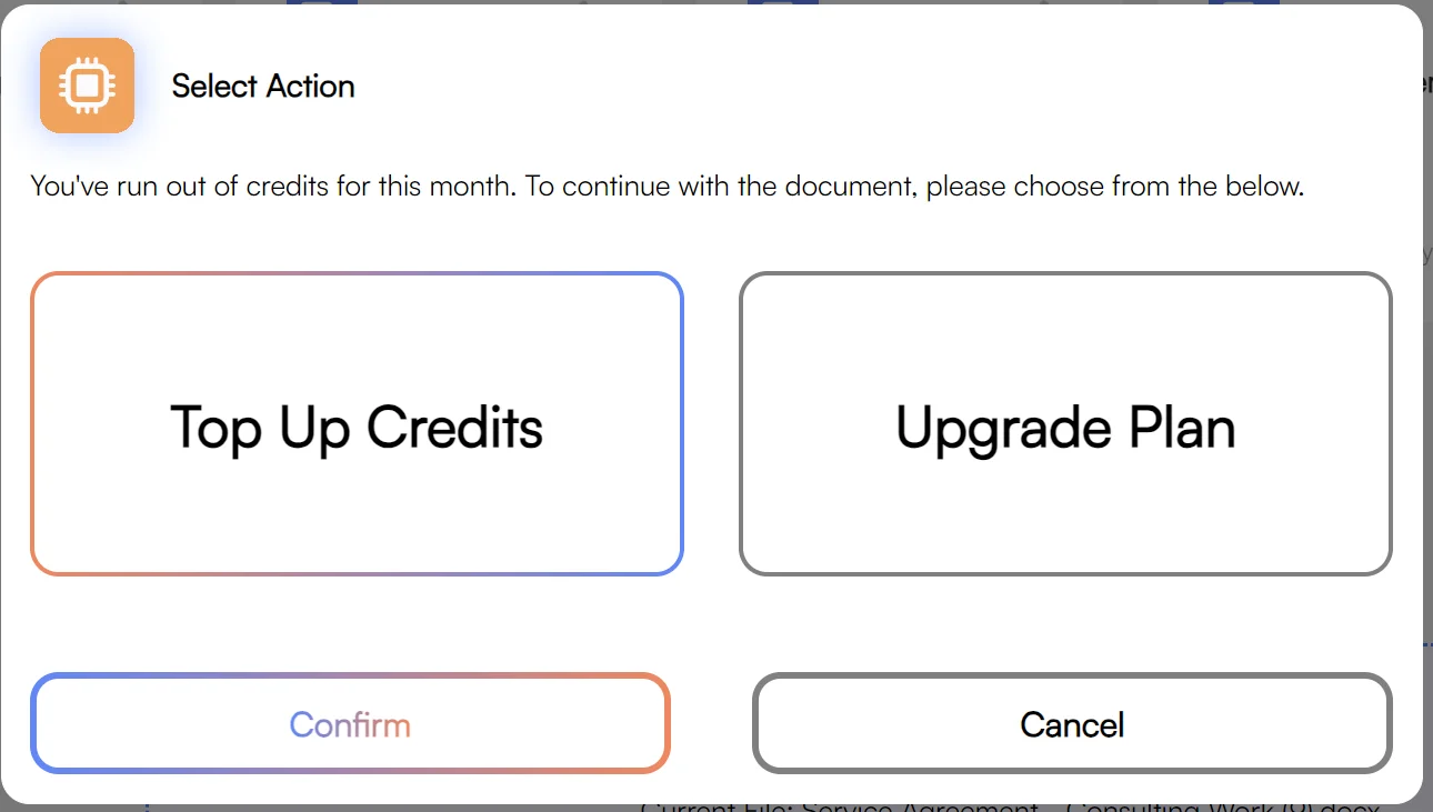 Top up or Upgrade