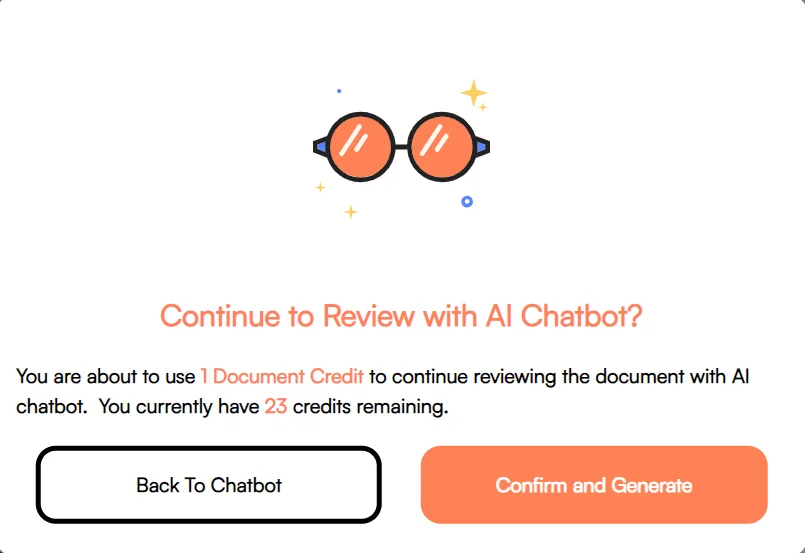 Confirm and Generate