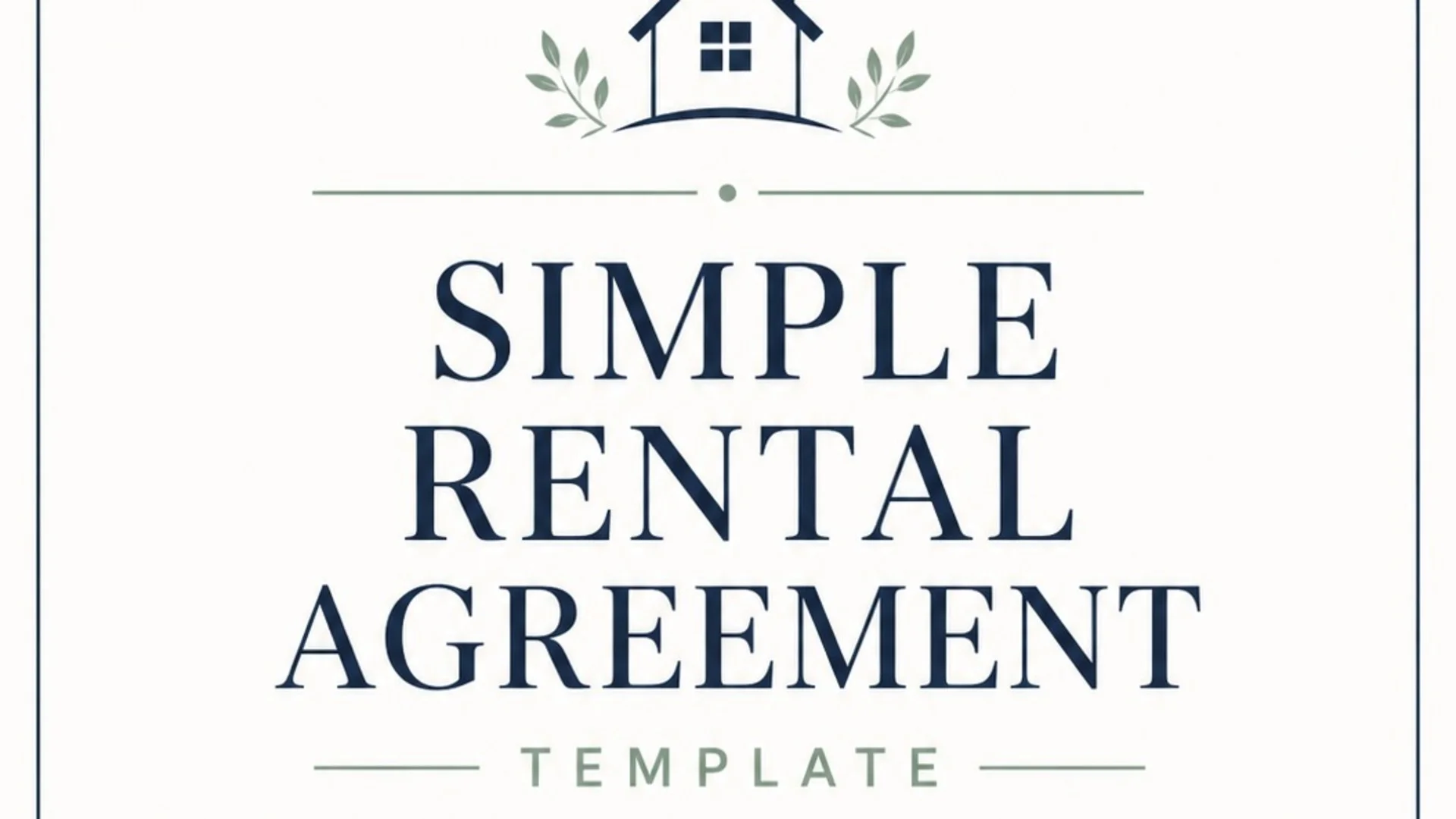 Simple Rental Agreement template