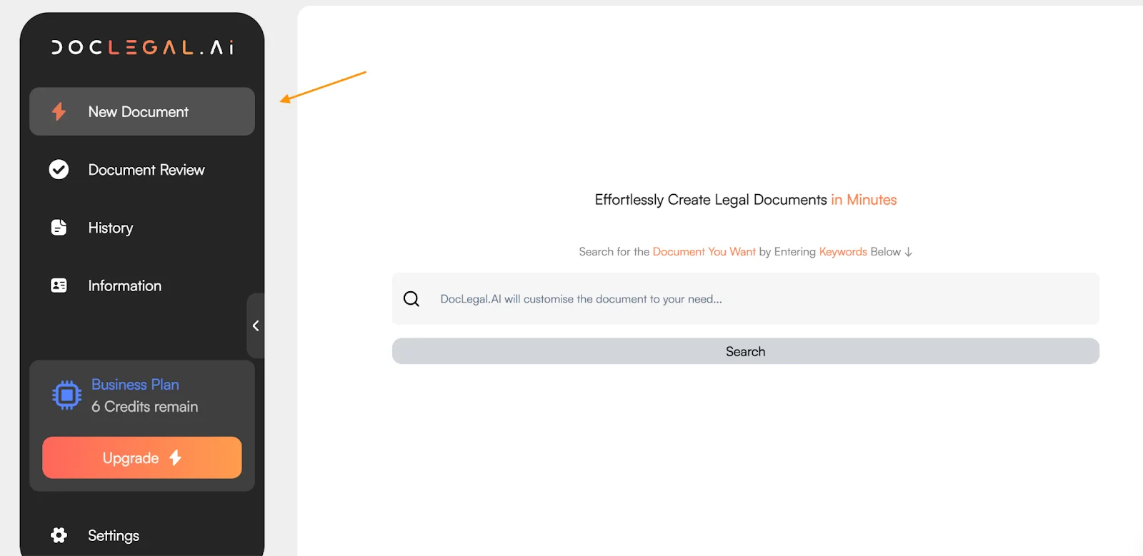 Start a new document